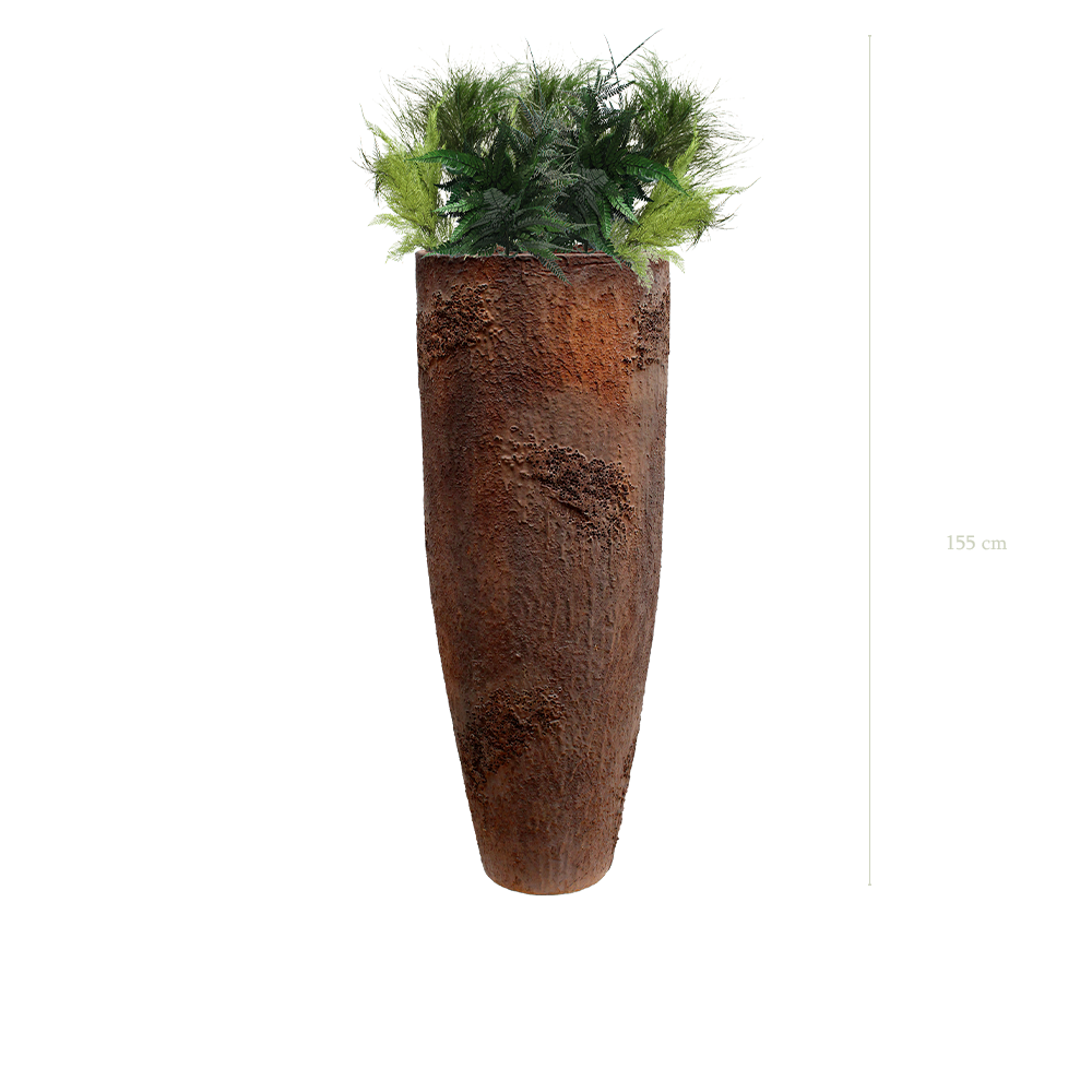 der Farn - texturierter brauner Topf #stabilisiert