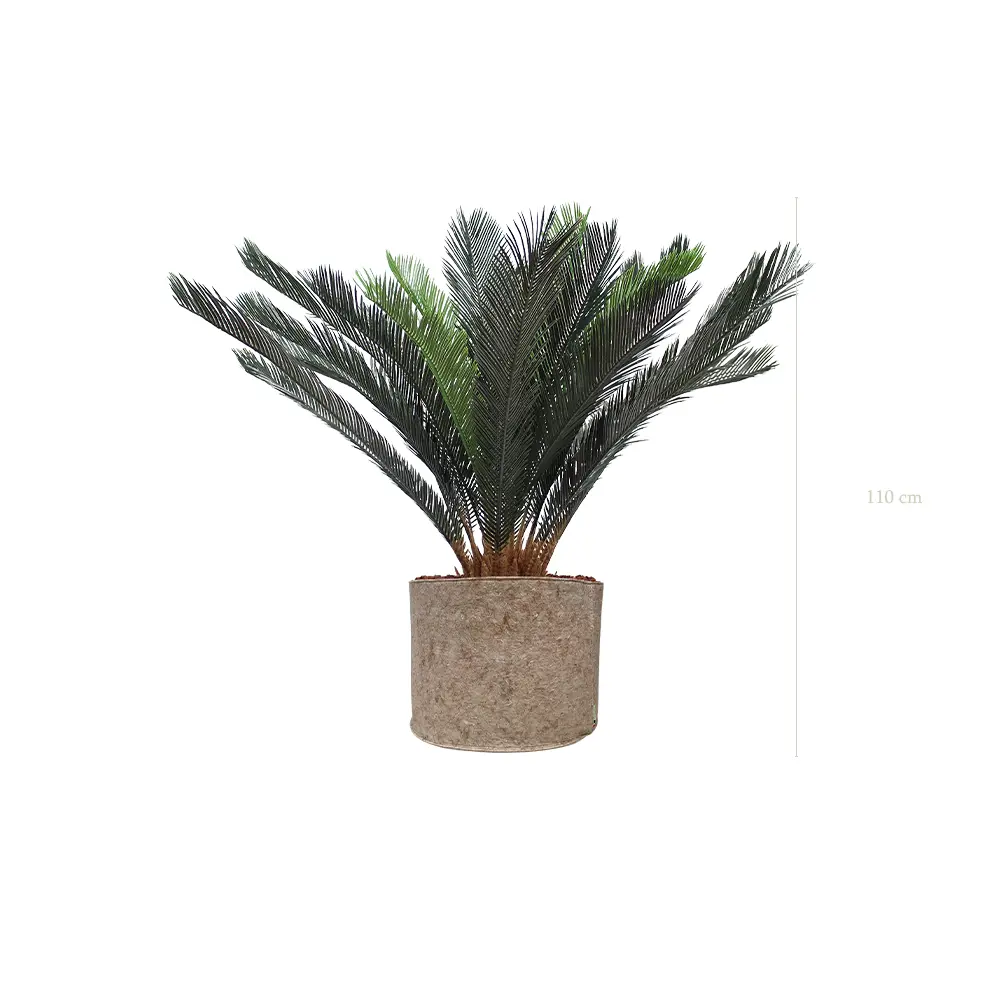 The Cycas – Beige Fabric Pot #Artificial
