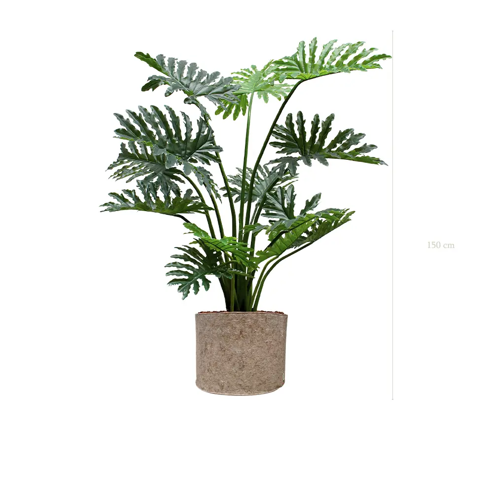 Le Philodendron - Pot Tissu Beige - Artificiel