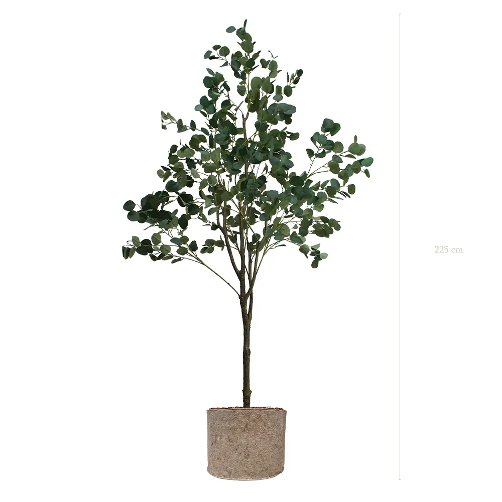 L’Arbre Eucalyptus - Pot Tissu Beige - Artificiel