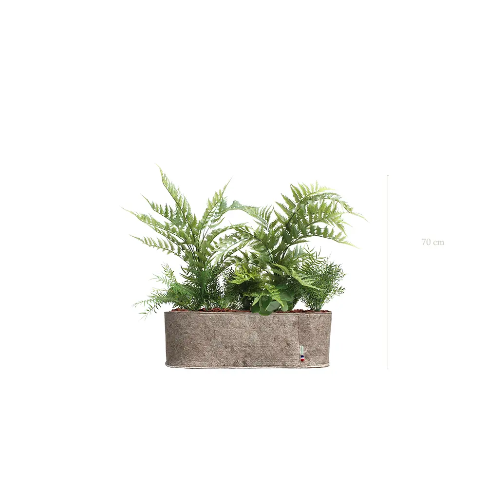 Planter Amazonie – Beige Fabric Planter Box #Artificial