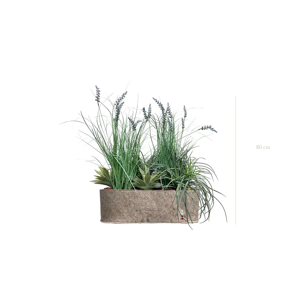 Jardinière Cassis - Bac Tissu Beige #Artificiel