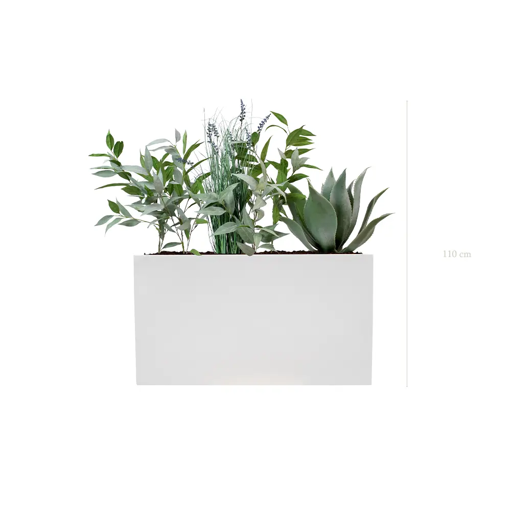 Lavandou Divider (Small) – White Planter Box #Artificial