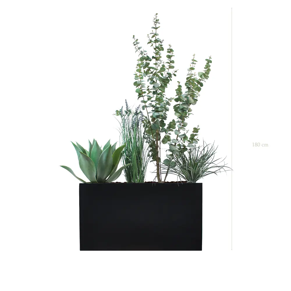 Fréjus Divider (Small) – Black Planter Box #Artificial