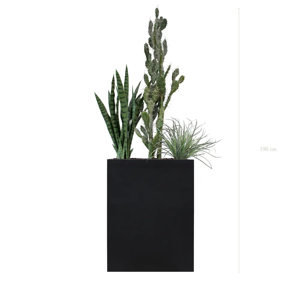 Paros Divider (Medium) – Black Planter Box #Artificial