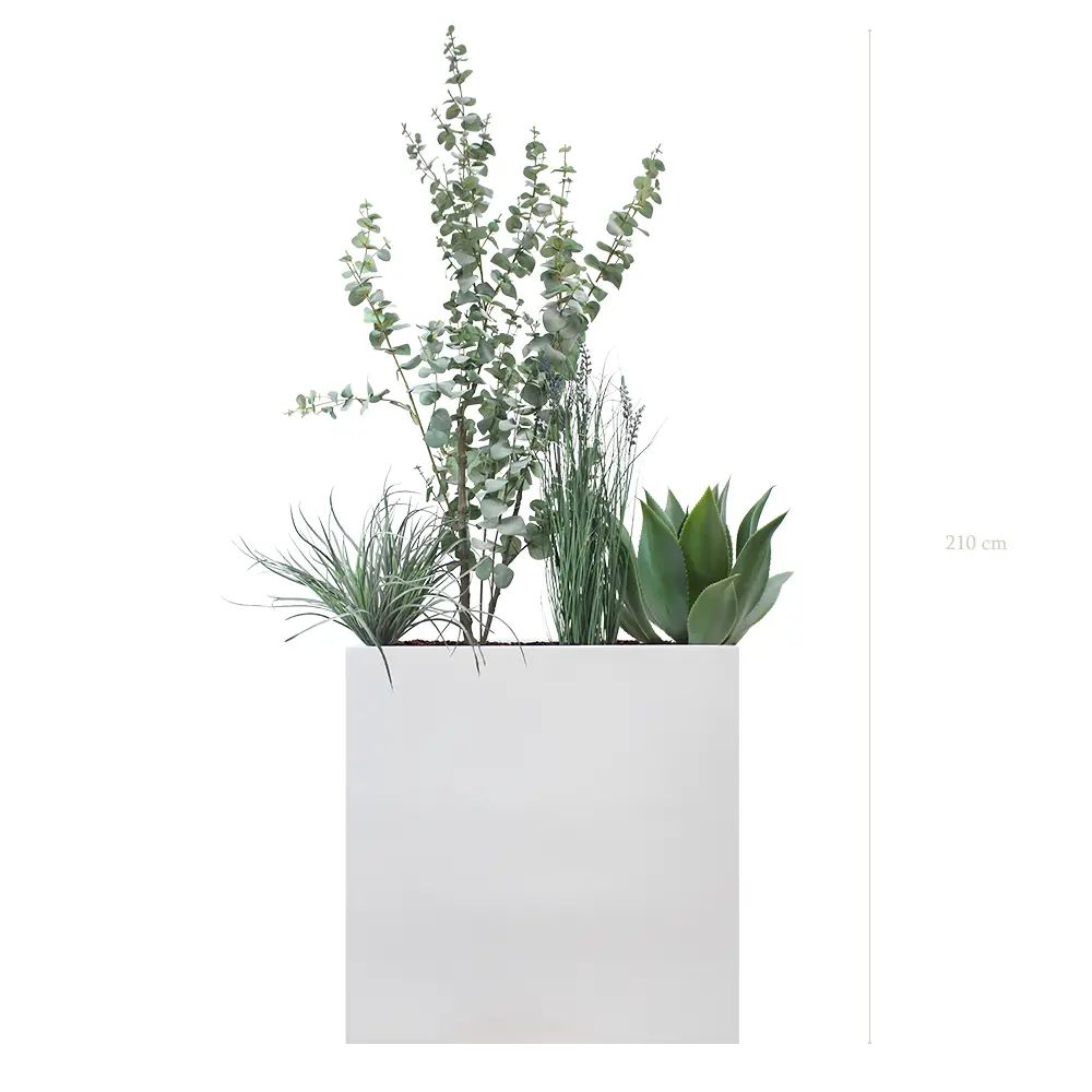 Fréjus Divider (Large) – White Planter Box #Artificial