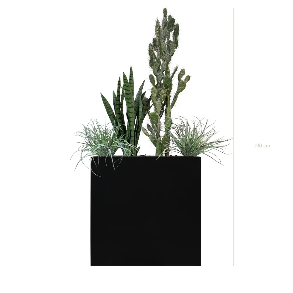 Paros Divider (Large) – Black Planter Box #Artificial