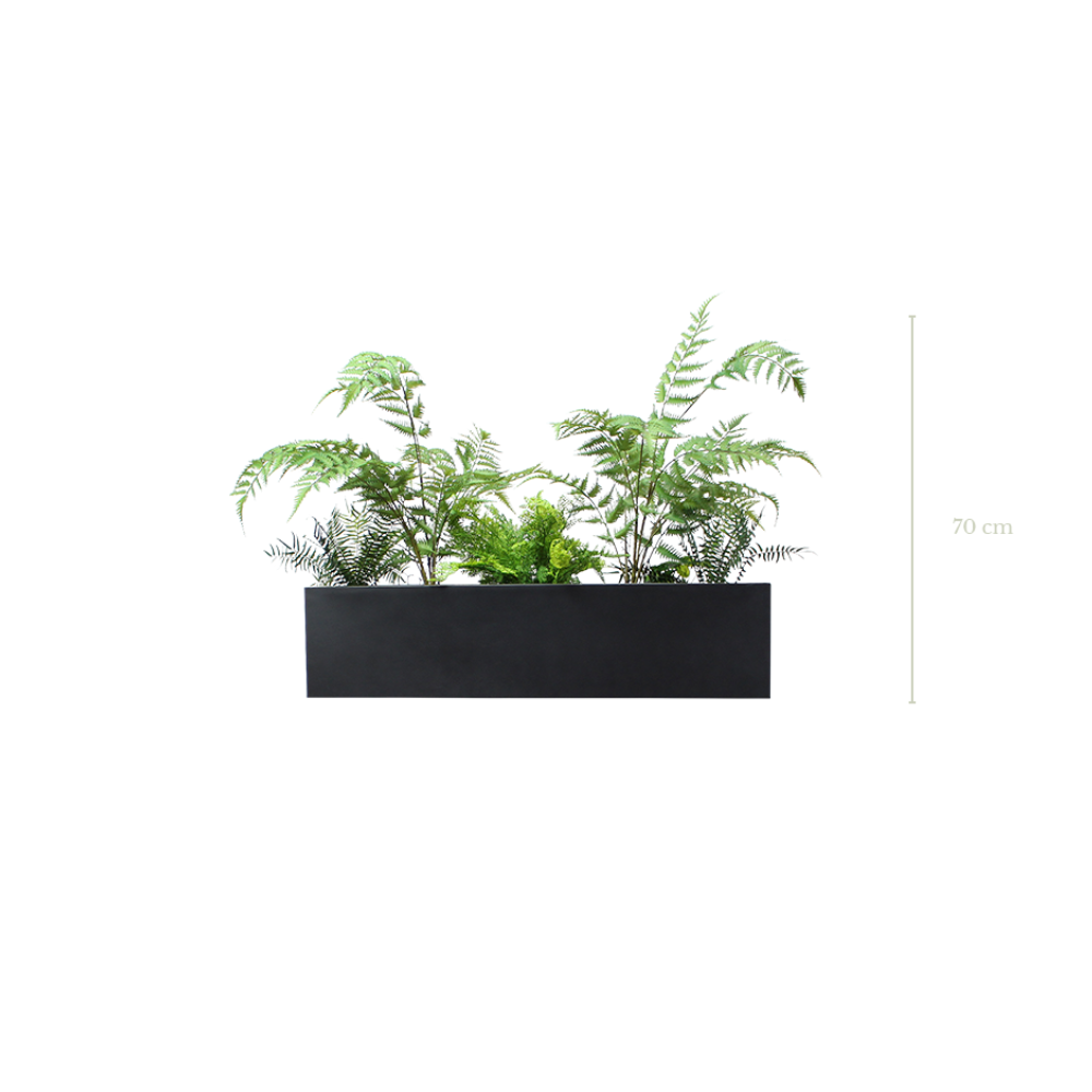Jardinière Amazonie 70 cm - Bac Noir #Artificiel