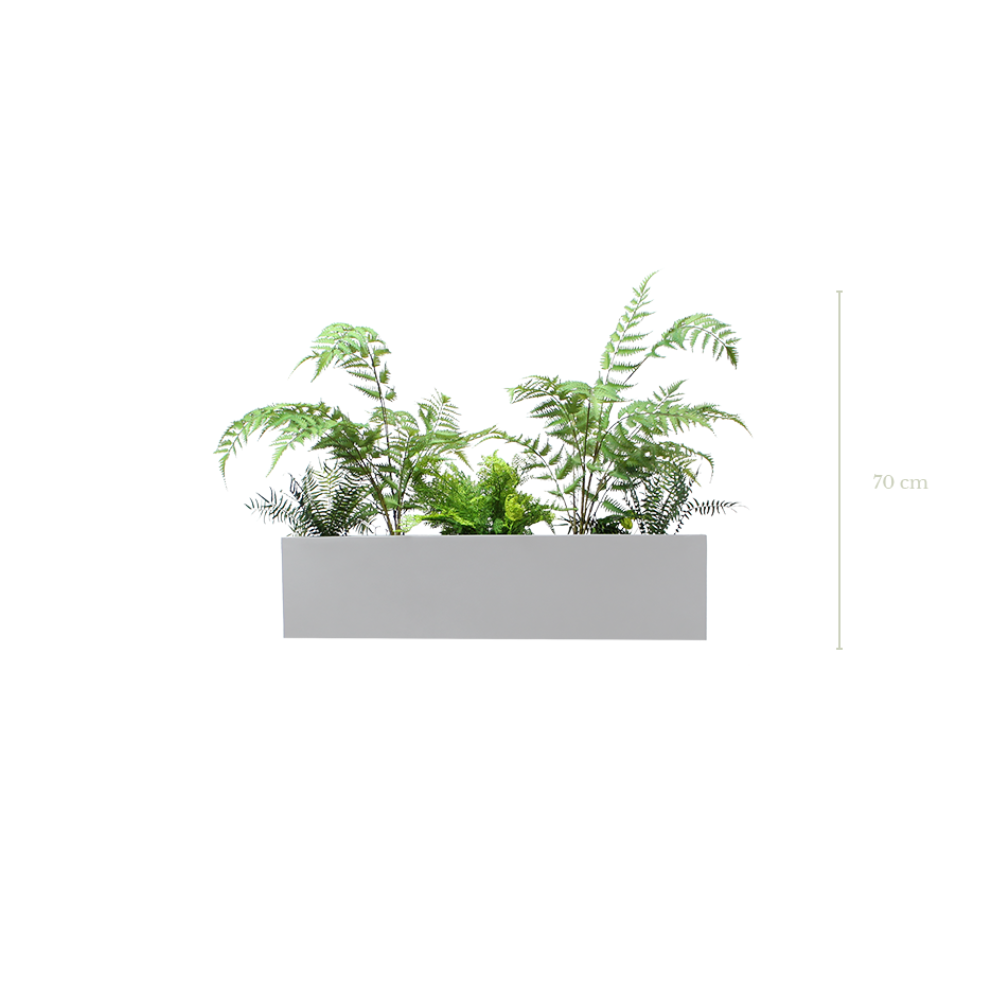 Jardinière Amazonie 70 cm - Bac Blanc - Artificiel
