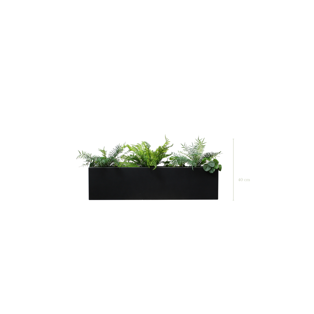 Jardinière Caracas 40 cm - Bac Noir #Artificielle