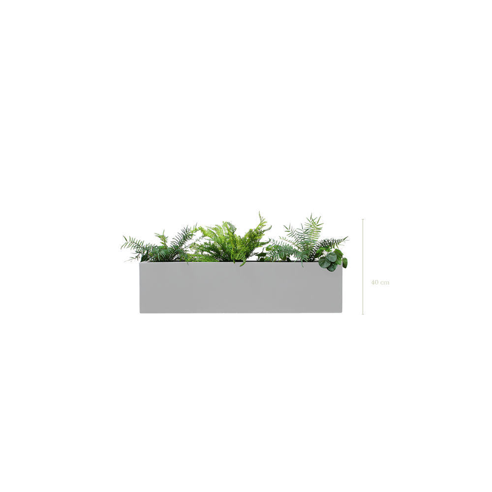 Jardinière Caracas 40 cm - Bac Blanc #Artificielle