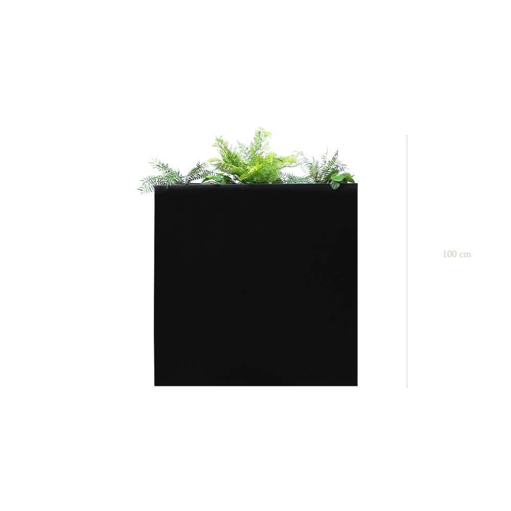 Raumteiler L. Caracas 100 cm - Schwarzer Pflanzkübel #Künstlich