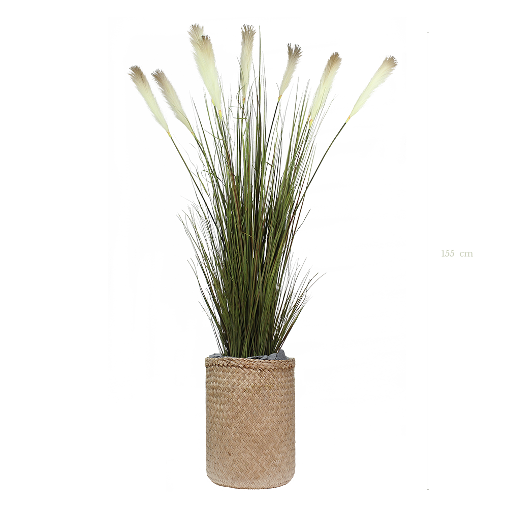 die Pampagras 155 cm - Naturgeflecht-Topf #Künstlich