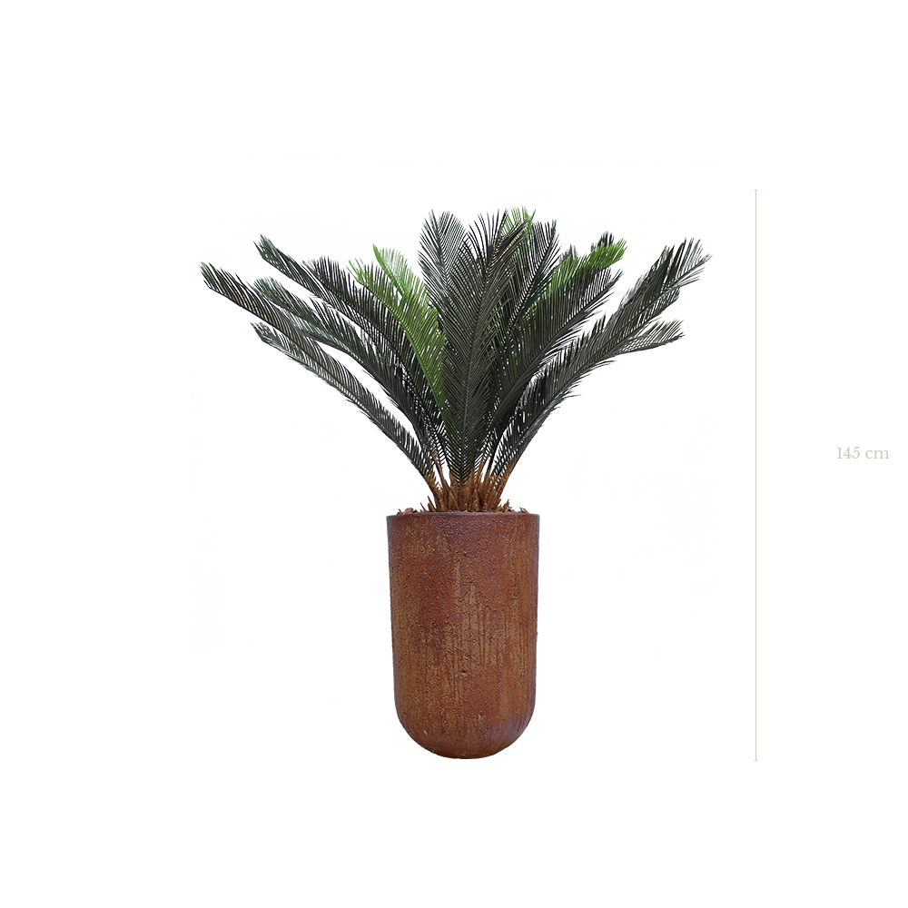 Le Cycas 145 cm - Pot Marron #Artificiel