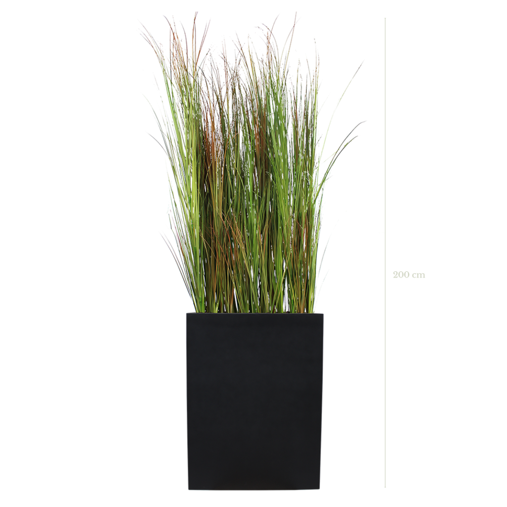 Séparateur M. Graminées Scandinave 200 cm - Bac Noir #Artificiel