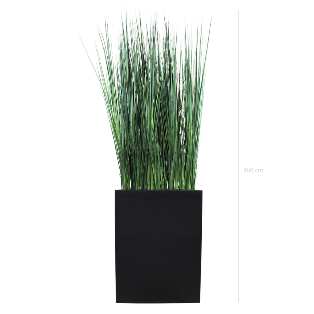 Séparateur M. Graminées Zen 200 cm - Bac Noir - Artificiel