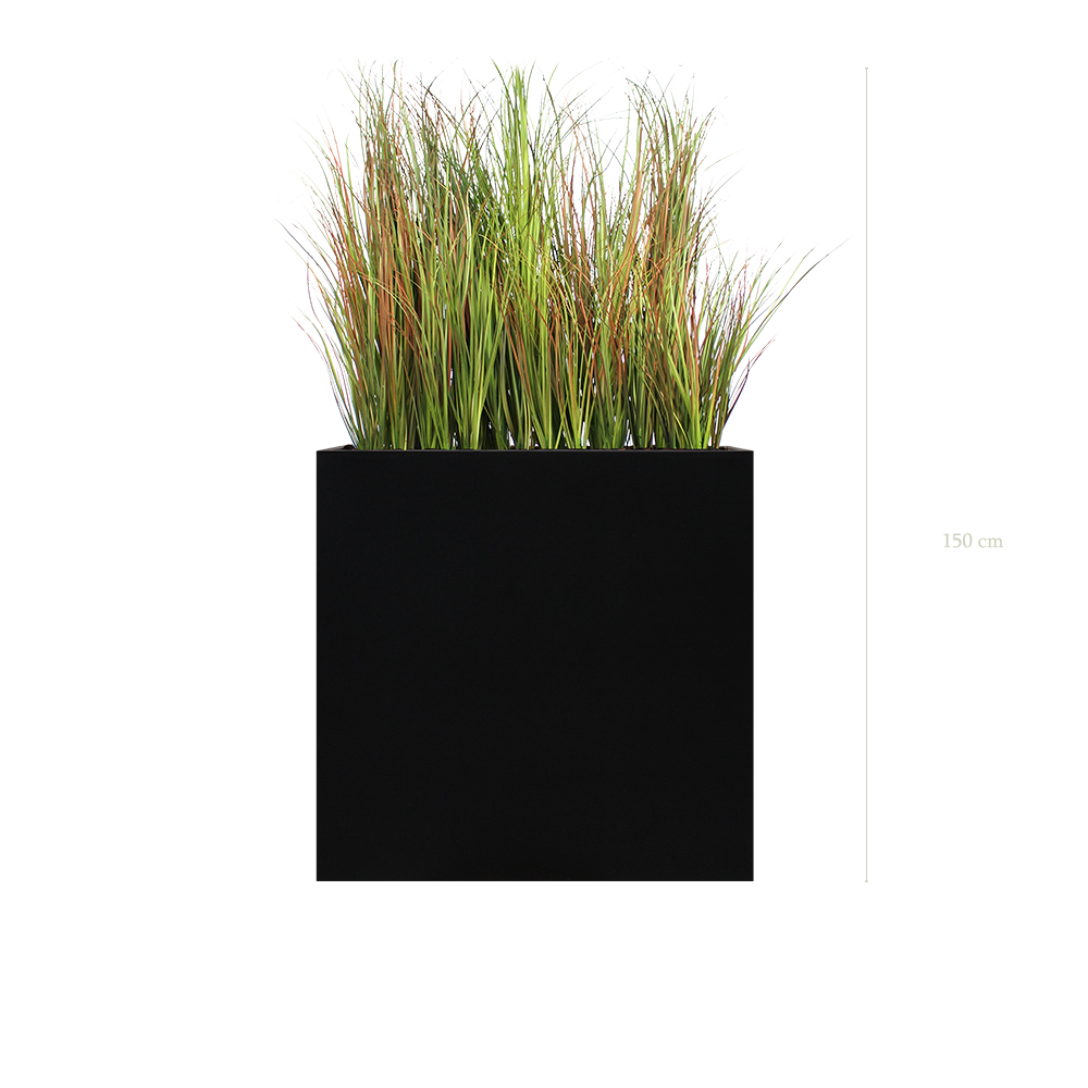Séparateur L. Graminées Scandinave 150 cm - Bac Noir - Artificiel