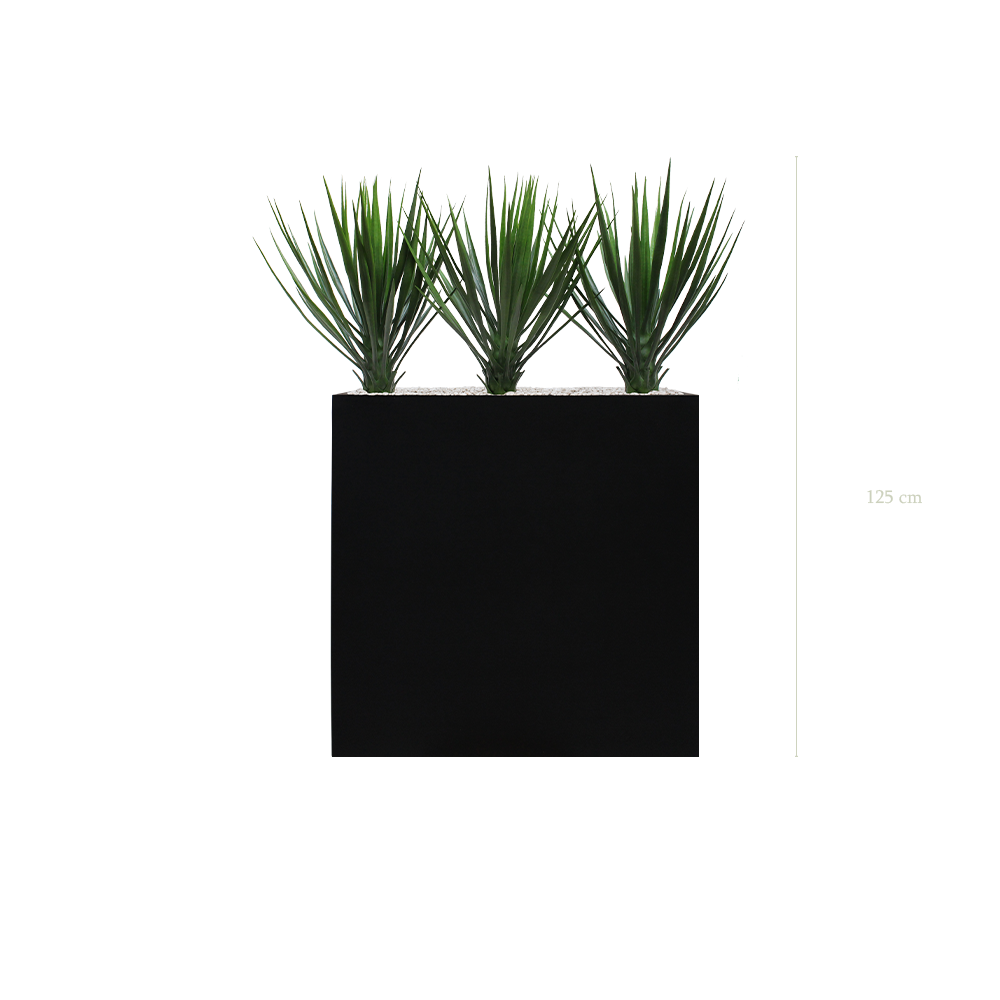 Raumteiler L. Yuccas - Black Bin #Außenbereich #künstlich
