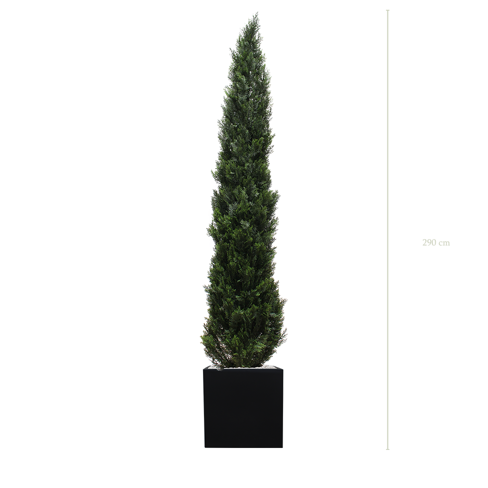 The Tall Cypress - Tall White Cube Pot #Artificial #Outdoor