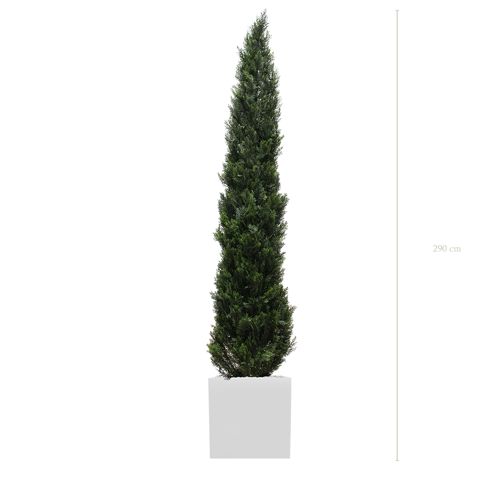 The Tall Cypress - White Square Pot #Artificial #Outdoor