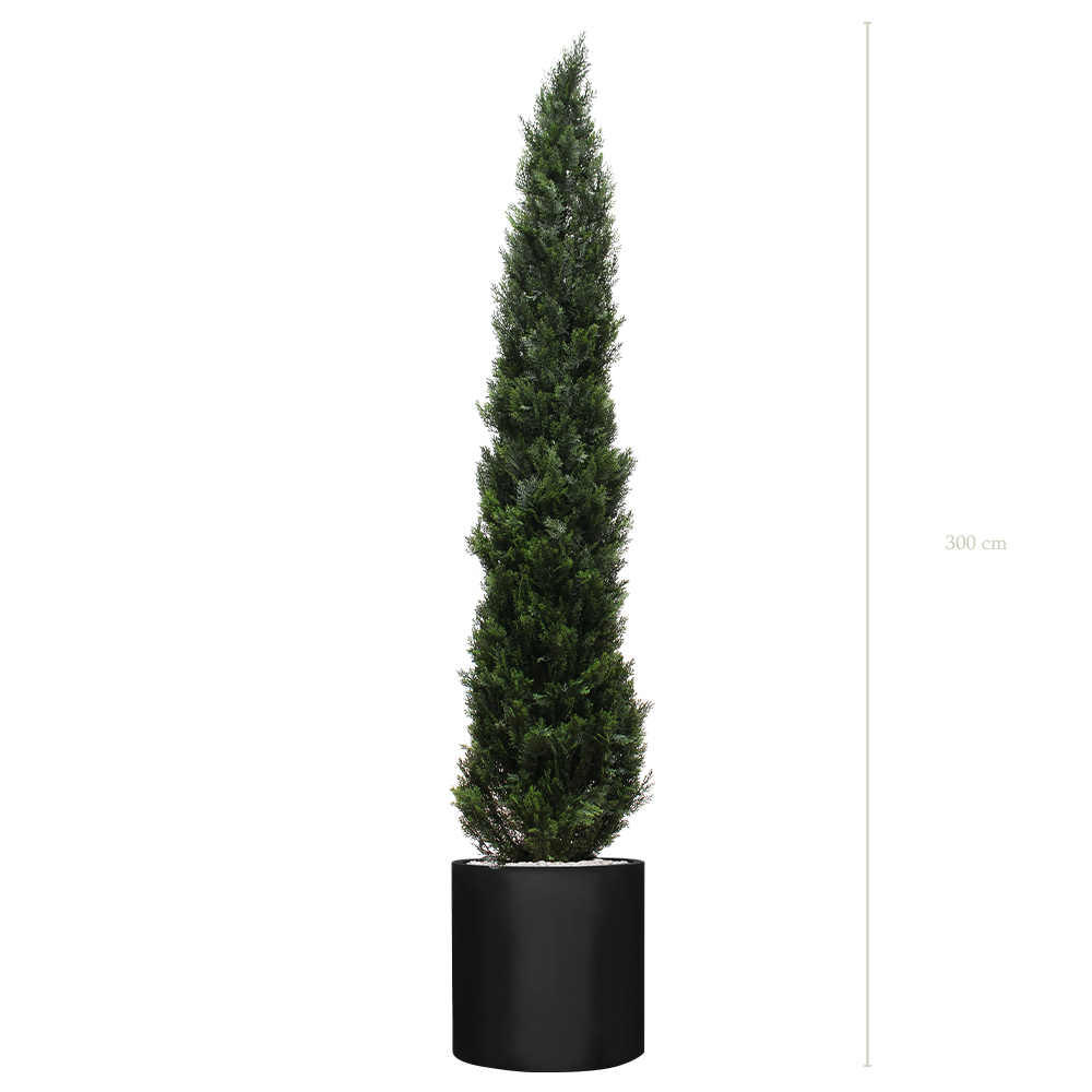 The Tall Cypress - Black Cylinder Pot #Artificial #Outdoor