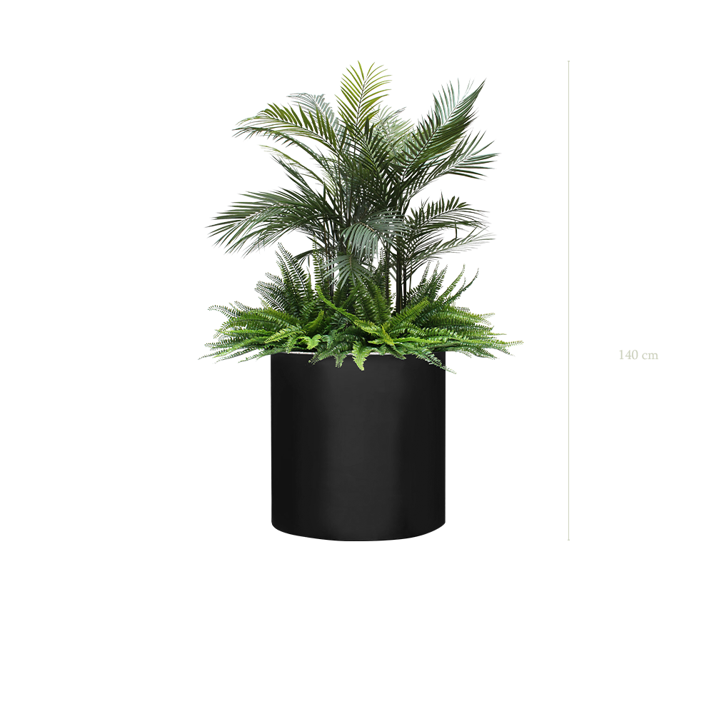 The Tropical Plants - Black Cylinder Pot #Artificial #Outdoor