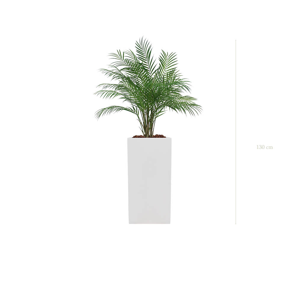 The Palm in a tall white cube pot #Artificial