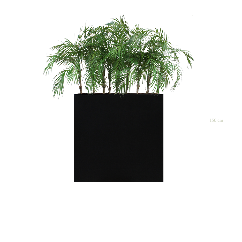 Raumteiler L. Palms - Schwarzer Pflanzkübel #Künstlich
