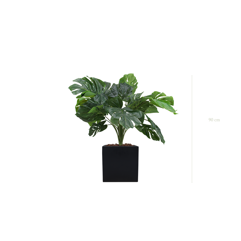 The Small Monstera in a black square pot #Artificial