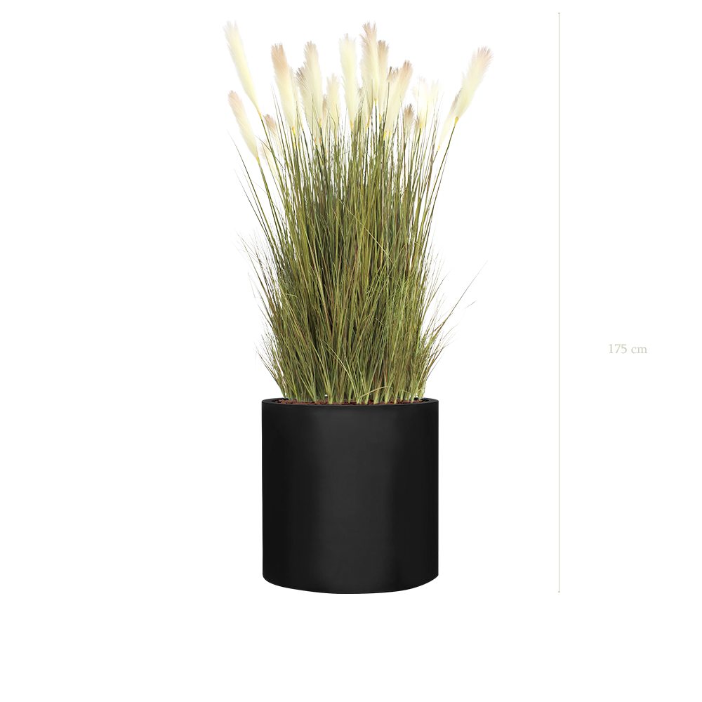 Pampas-Übertopf – Schwarzer Zylinder Topf #künstlich