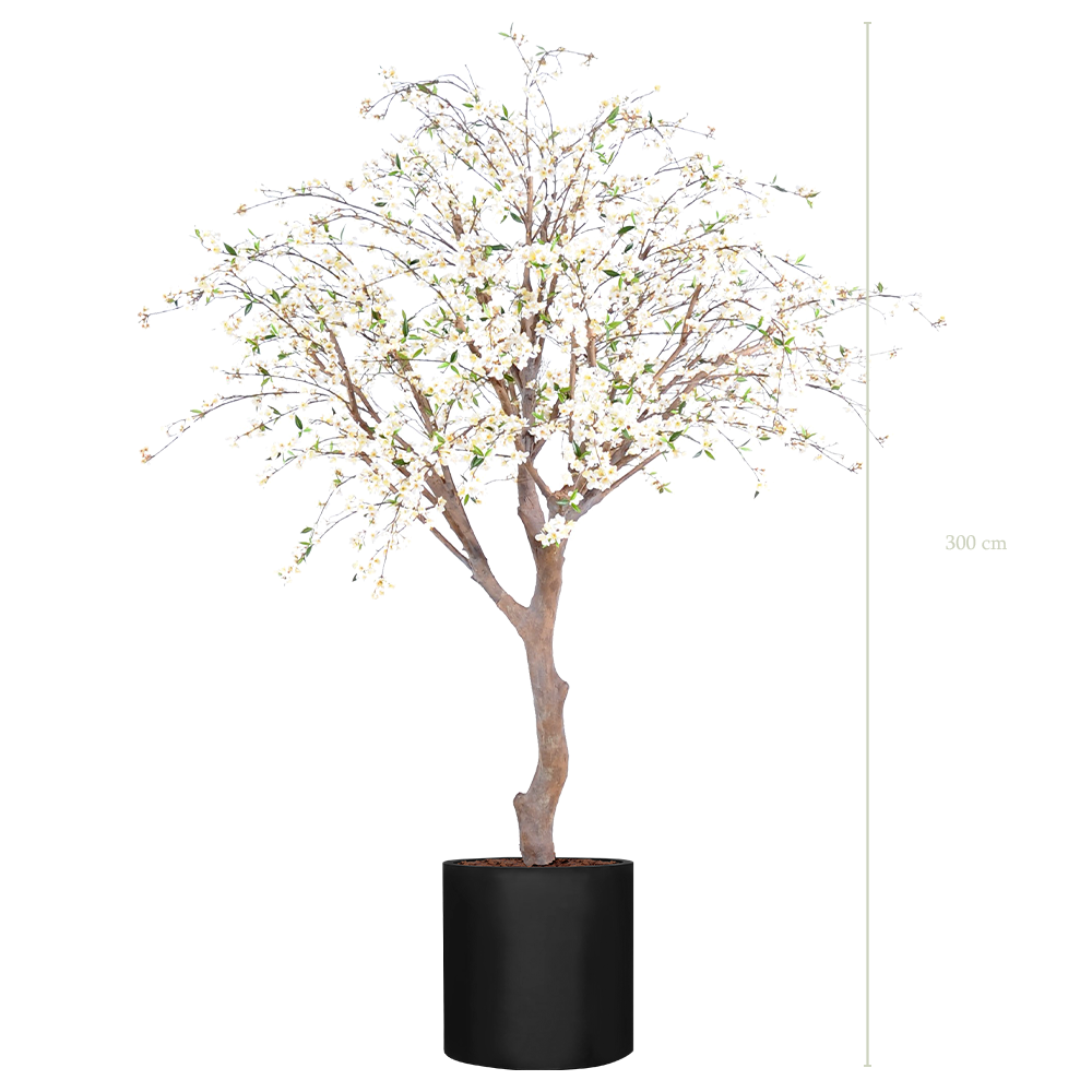 The Tall Cherry tree in a black cylinder pot #Artificial