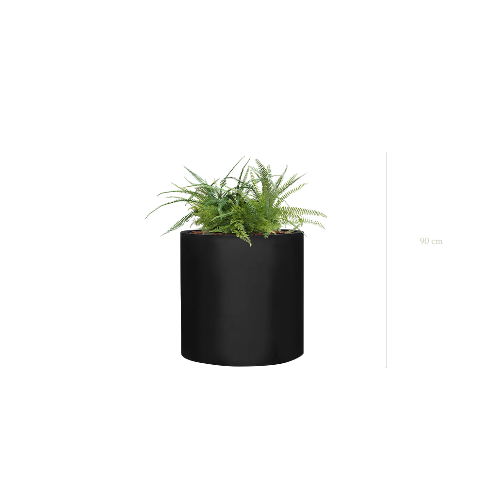 The Fern H. 90 cm in a large black round pot #Artificial