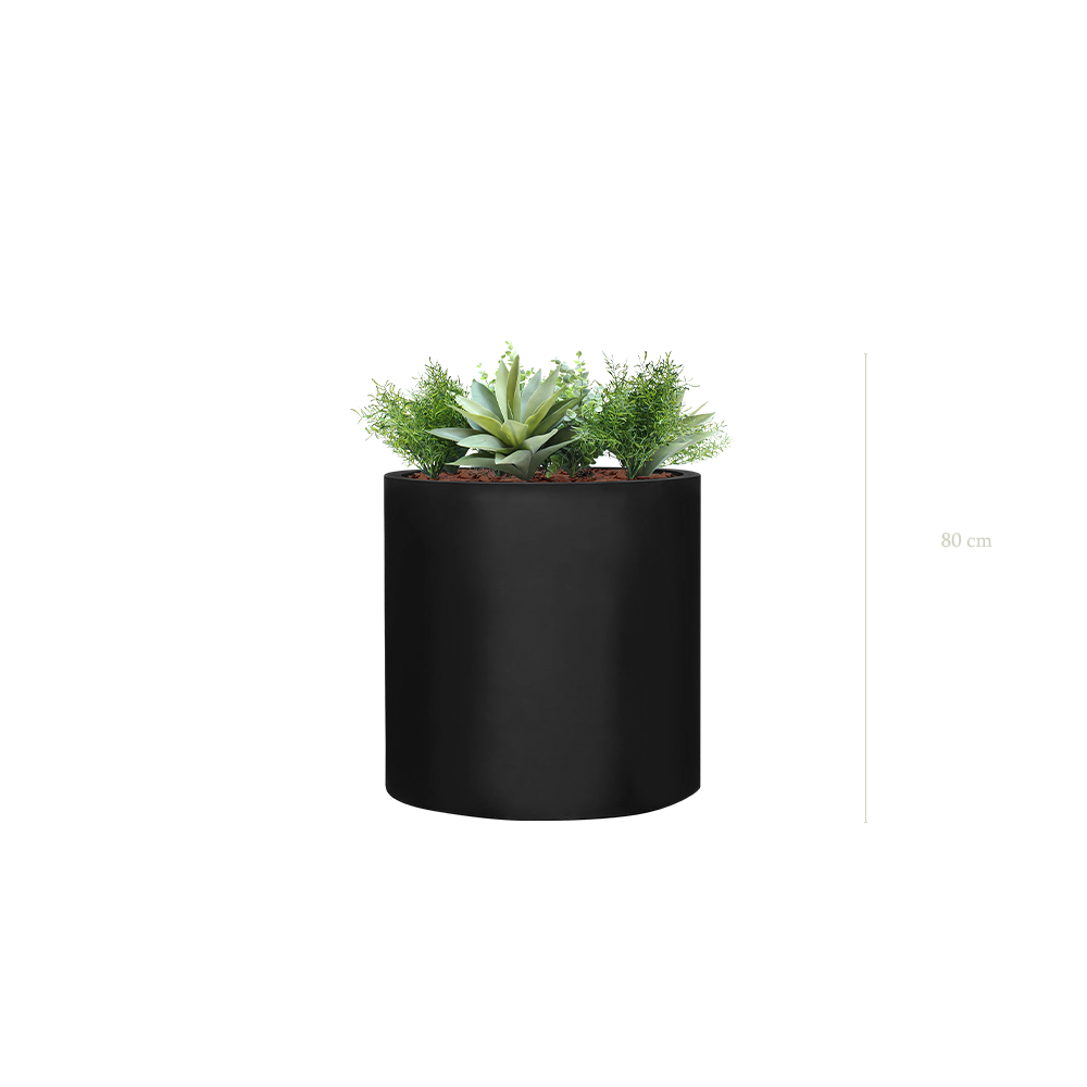 Jardinière Mexico - Cylindre Noir #Artificiel