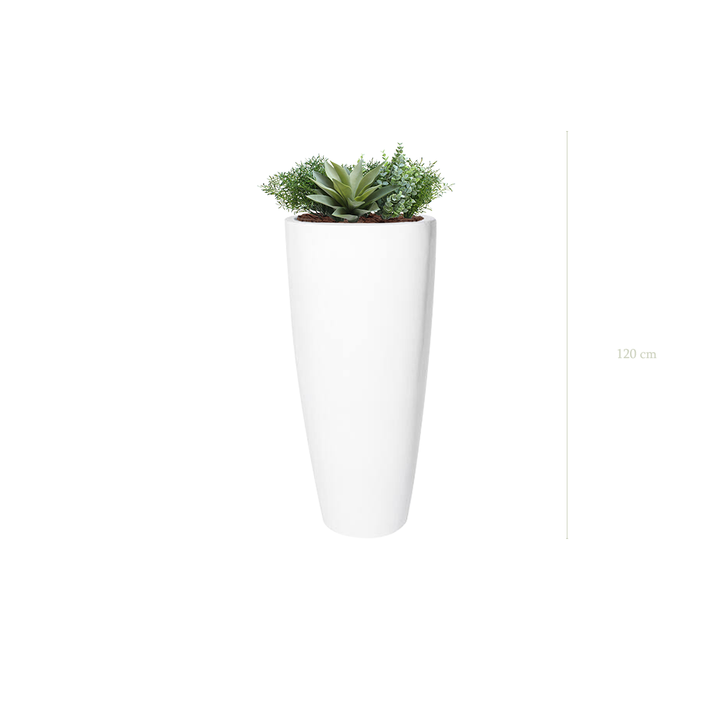 The Mexico in a Tall Rounded White Pot #Artificial