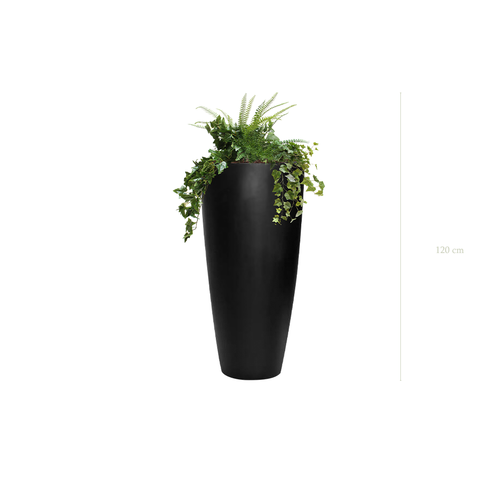 The Quito Ivy  in a Tall Rounded Black Pot #Artificial 