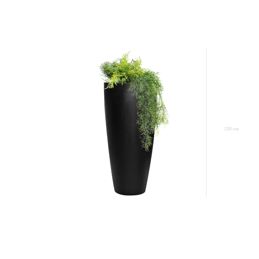 La Quito Tropicale - Pot Haut Noir - Artificiel