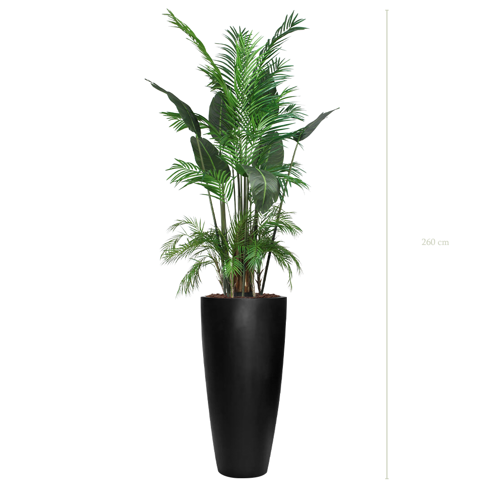 La Bornéo - Pot Haut Noir - Artificiel