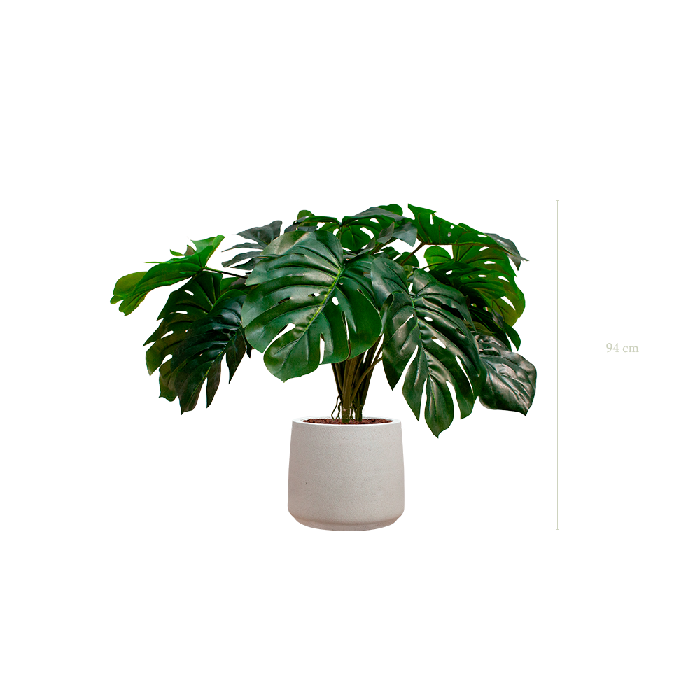 die kleine Monstera – grau Sandtopf #künstlich