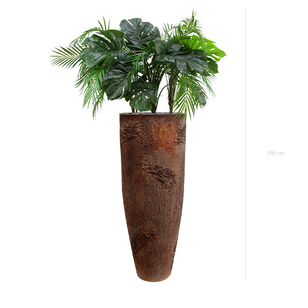 The Java H. 190 cm in a brown oyster pot #Artificial