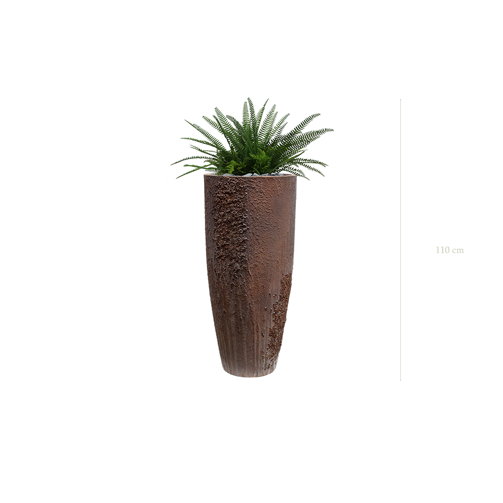 The Fern in a brown Oyster pot #Artificial