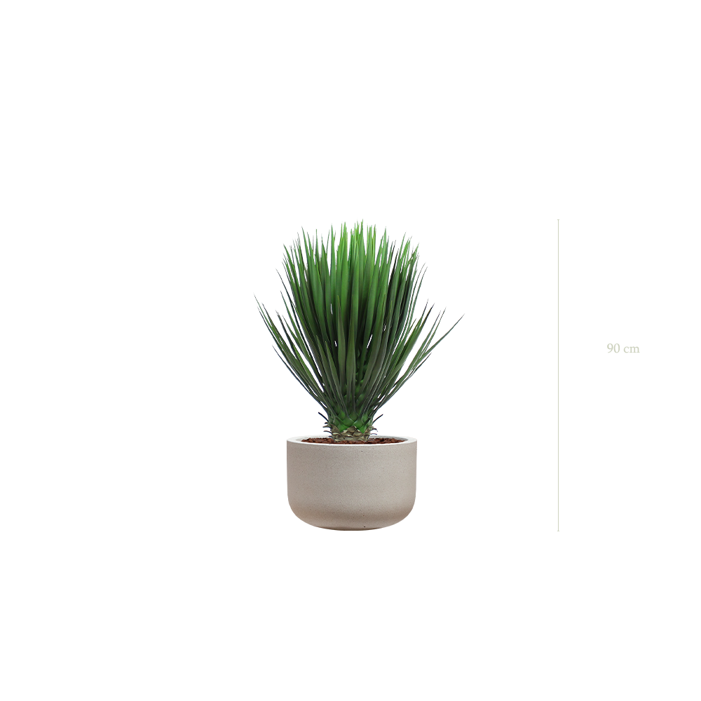 The Yucca in a mineral grey pot #Artificial