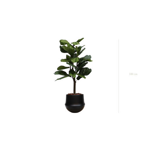 [A-PT1-CE9] Le Lyrata - Pot Rond Noir #Artificiel