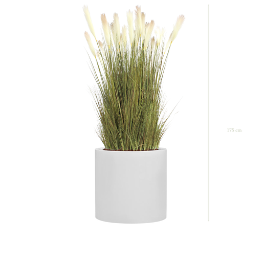 [A-TG1-FB26] The Pampas White Large Round Planter Pampas #Artificial