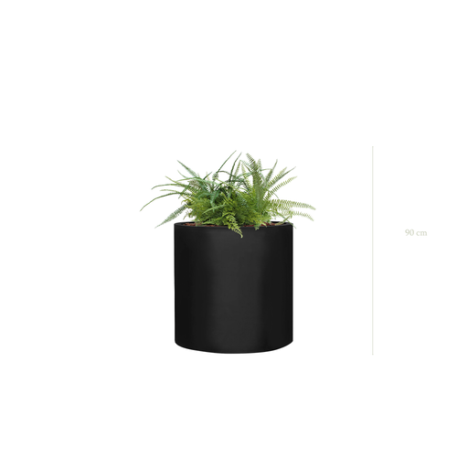 [A-TG10-FB27] The Fern H. 90 cm in a large black round pot #Artificial