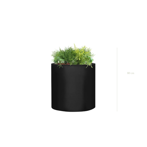 [A-J6-FB27] Jardinière Caracas - Cylindre Noir #Artificiel