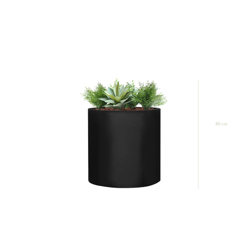 [A-J5-FB27] Jardinière Mexico - Cylindre Noir #Artificiel