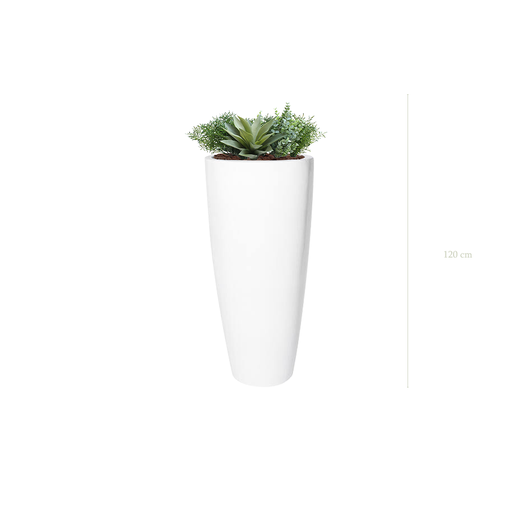 [A-J5-FB21] The Mexico in a Tall Rounded White Pot #Artificial