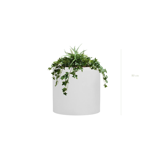 [A-J4-FB26] Jardinière Quito Lierres - Cylindre Blanc #Artificiel