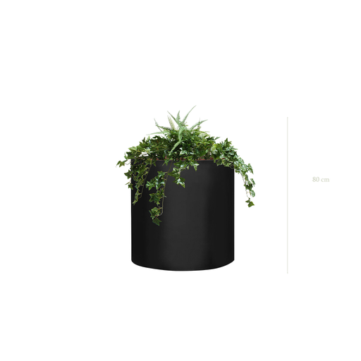 [A-J4-FB27] Jardinière Quito Lierres - Cylindre Noir #Artificiel