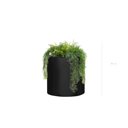 [A-J3-FB27] Quito Tropical Planter – Schwarzer Zylinder Topf #Künstlich